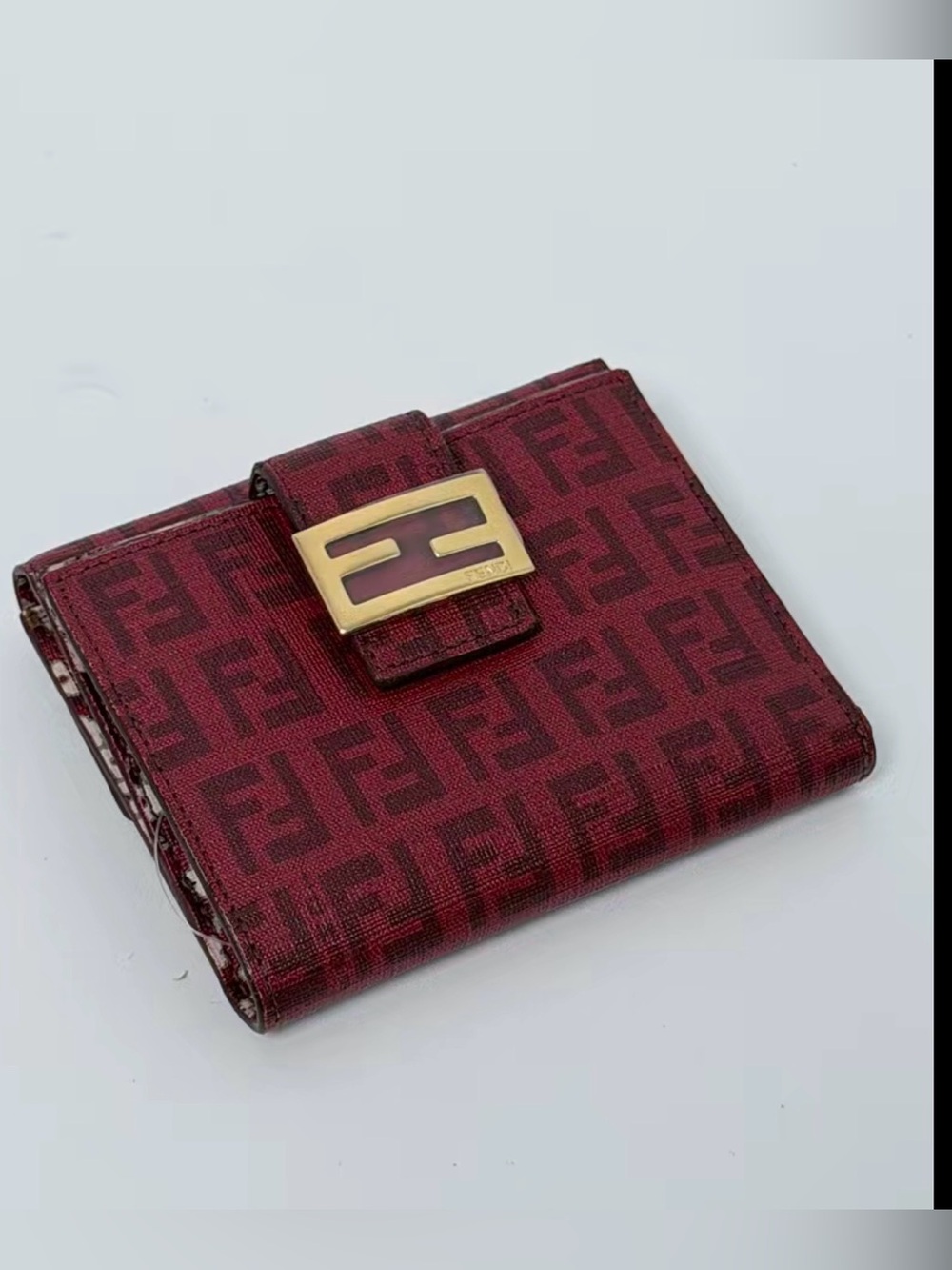 FENDI Compact Wallet Zucchino Monogram